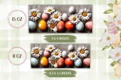 3D Easter Eggs Mug Wrap Design, Chamomile Mug Sublimation Product Image 2