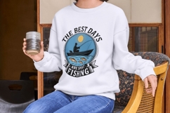 Trendy Fishing Design Sublimation Bundle - 8 PNG Designs Product Image 2