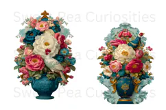 Flowers, Vibrant Colors, Ephemera, PNG, Clipart Product Image 2
