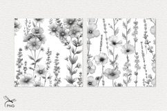 Floral digital paper, background clipart Product Image 2