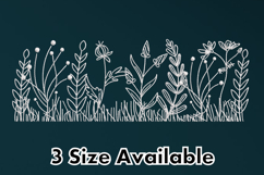 Delicate Meadow Line Art Embroidery Design Product Image 1