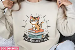 Books are addicted to me PNG, Reading Books Sublimation PNG Product Image 1