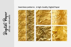 Golden Luxury Digital Papers Marble and Glitter digital pape Product Image 2