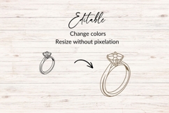 Diamond Engagement Ring SVG Product Image 2