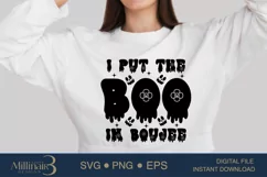 Halloween Boo SVG PNG Sublimation |I Put The Boo In Boujee Product Image 2