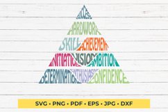 Pyramid of Success Cut File | Lettering Word Art Product Image 2
