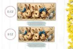 Vintage Mug Wrap Design, Cute Easter Bunnies Mug Product Image 2