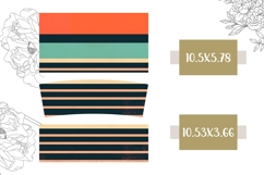 Retro Stripes Tumbler Design, Retro 40 Oz Tumbler Template Product Image 2