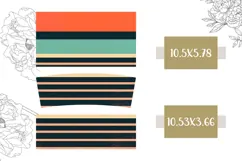 Retro Stripes Tumbler Design, Retro 40 Oz Tumbler Template Product Image 2
