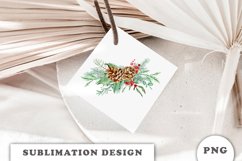 Watercolor Christmas bouquet sublimation Product Image 2
