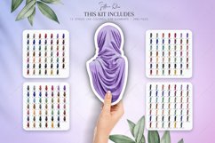 Rainbow Shayla, Hijab, Khimar Clipart, Muslim Clip Art, PNG Product Image 3