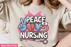 Peace nursing PNG, Nurse Sublimation PNG Product Image 2