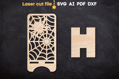 Web Halloween Phone Stand SVG laser cut file for Glowforge Product Image 2