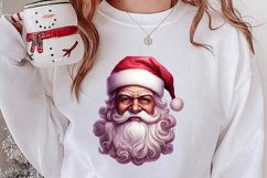 Vintage Black Pink Santa Claus Sublimation Clipart Product Image 2