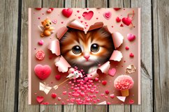 Valentine animals | 4 cat Skinny tumbler designs Product Image 2