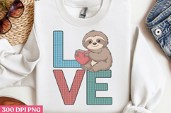 Love PNG, Sloth Sublimation PNG Product Image 2
