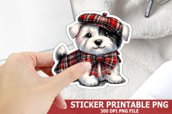 Christmas Dog Sticker| Christmas Sticker PNG Design Product Image 1
