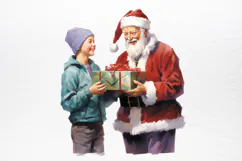 Christmas purple santa claus sublimation PNG Product Image 2