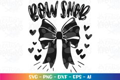 Girls svg Bow snow cute bow hearts color Product Image 2