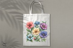 Watercolor flowers cliparts Product Image 2