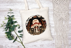 Cartoon Forest Illustration, Mushrooms PNG, Moon PNG Product Image 2