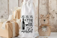 Ho ho ho pour the merlot SVG, Wine Bag SVG Product Image 2