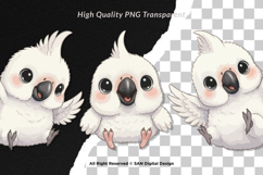 15 Bundle Watercolor White Baby Parrot Cute Bird Macaw Product Image 2