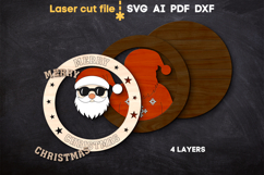 Santa Christmas Sign SVG laser cut file for Glowforge Product Image 2