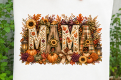 Mama Fall Floral Pumpkin Autumn Sublimation SVG Product Image 2