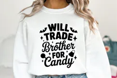 Will trade Brother for candy Svg | Halloween | Shirt Svg Product Image 2