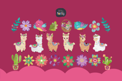Colorful Llama Clipart: Decorated Alpaca Stickers Bundle Product Image 2