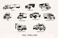 Truck Bundle - 17 designs in svg, png and dxf format Product Image 2