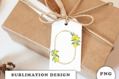 Watercolor Lemons Gold Frame png Product Image 2