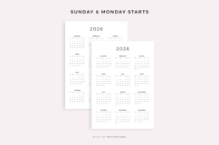 2026 Calendar and Important Dates Page, Printable, A4/Letter Product Image 2