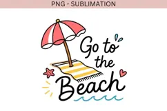 Go to the Beach PNG | Cute Beach Vacation Design Product Image 2