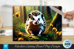 European Hedgehog Cutting Board Sublimation Design Product Image 1