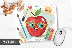 Funky Apple Art with Sunglasses Mouse Pad PNG Product Image 1