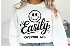 Easily Overwhelmed Svg Design | Svg Cut Files | Shirt Svg Product Image 1