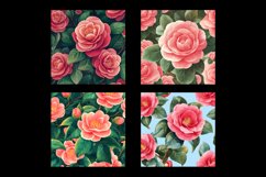 Camellia Flower Digital Paper Patterns Product Image 2