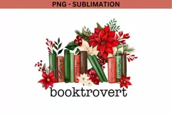 Christmas Booktrovert for Teacher Gift & Book Lovers Product Image 1