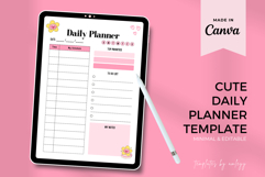 Cute Daily Planner Template Canva | Aesthetic Day Organizer Product Image 2
