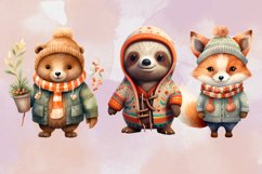 Boho Baby Animals Sublimation Clipart Bundle, Boho Baby PNG Product Image 3