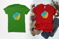 Minimalist Blue Yellow Floral Line Art Embroidery Design Product Image 2