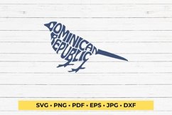 Dominican Republic Bird Word Art SVG Cut File Product Image 1