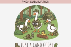 Camo Goose PNG | Camping Goose Clipart | Funny Outdoor Goose Product Image 2