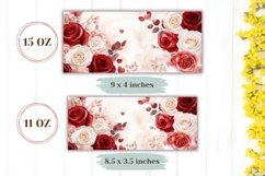 Watercolor Roses Mug Design, Watercolor Flowers PNG Product Image 2