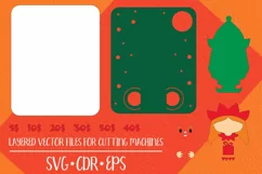 Christmas Elf Girl Card | Money Holder Template Product Image 2