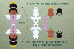 Black Girl Angel Christmas Candy Holder SVG Product Image 2