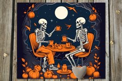 Halloween Skeleton | 11 Skinny tumbler sublimation designs Product Image 2