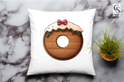 Cute Donut Wreath Dessert Ring Sublimation PNG Product Image 3